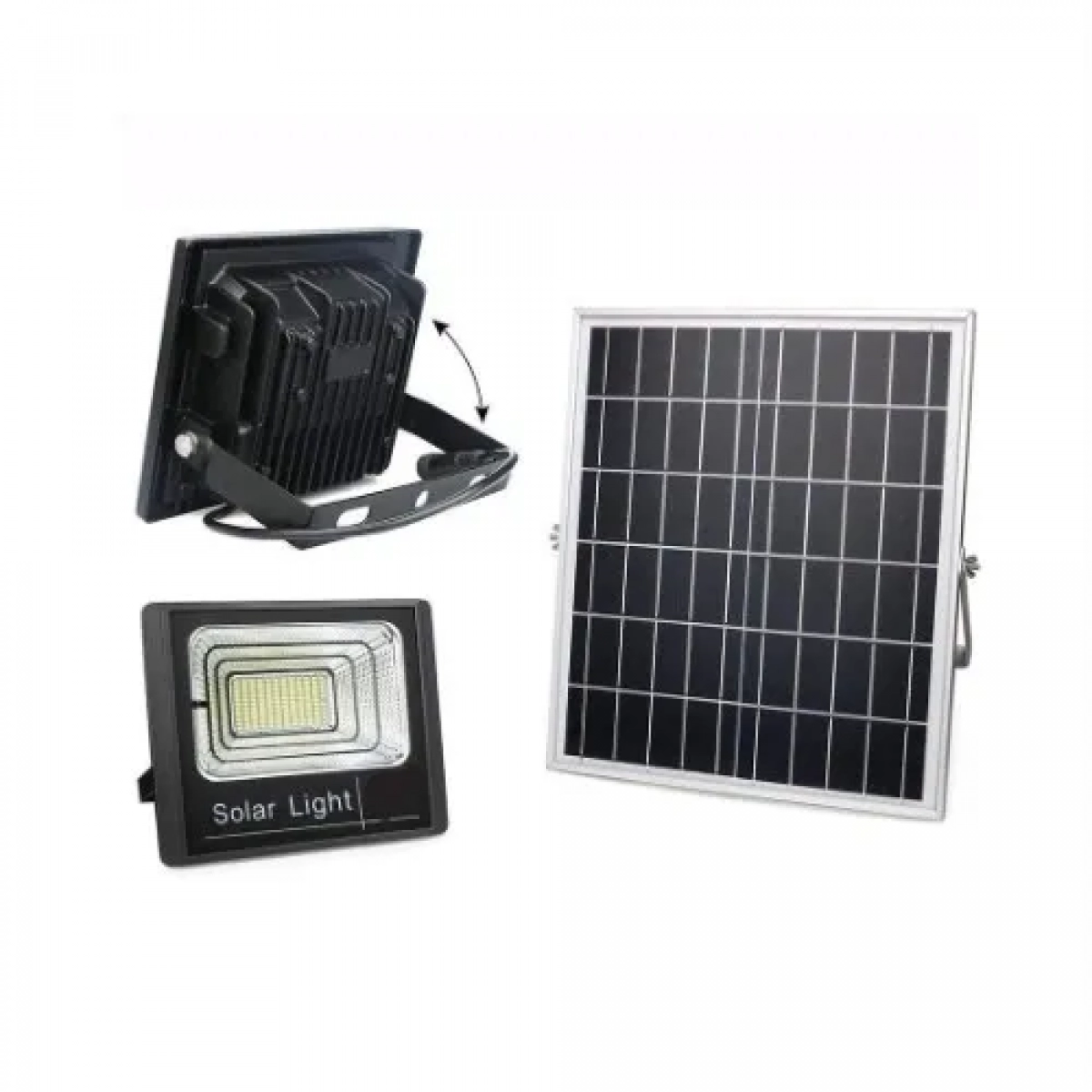 Led Αδιάβροχος Ηλιακός Προβολέας 50W 4000LM με Πάνελ και Τηλεχειριστήριο Jortan JT-BJ50W