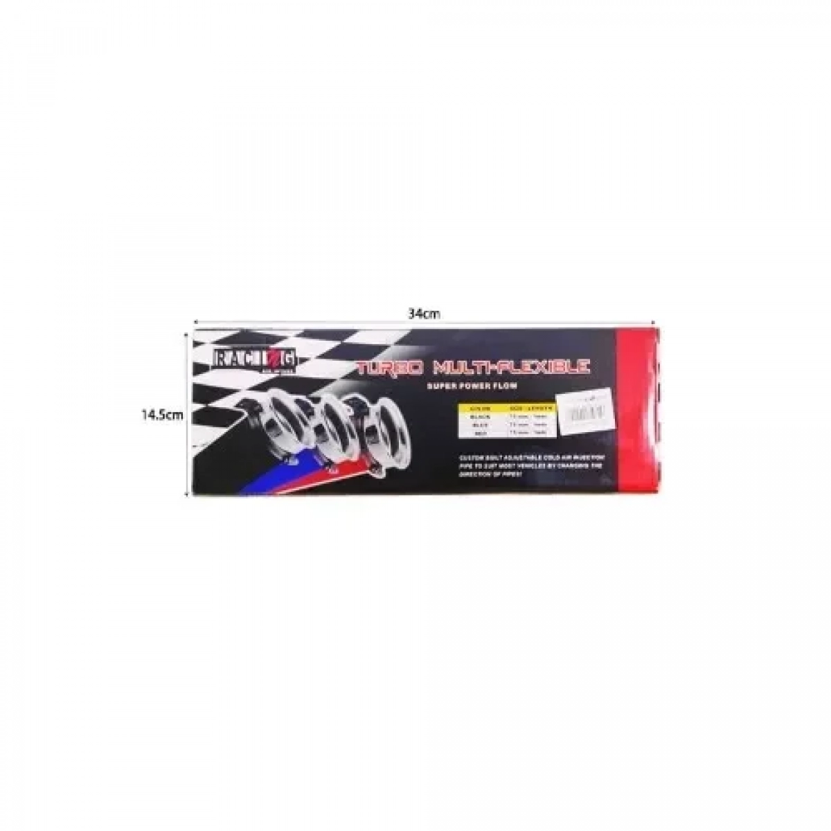 Turbo Multi-Flexible Σωλήνας Εισαγωγής Κρύου Αέρα 75cm Κόκκινο