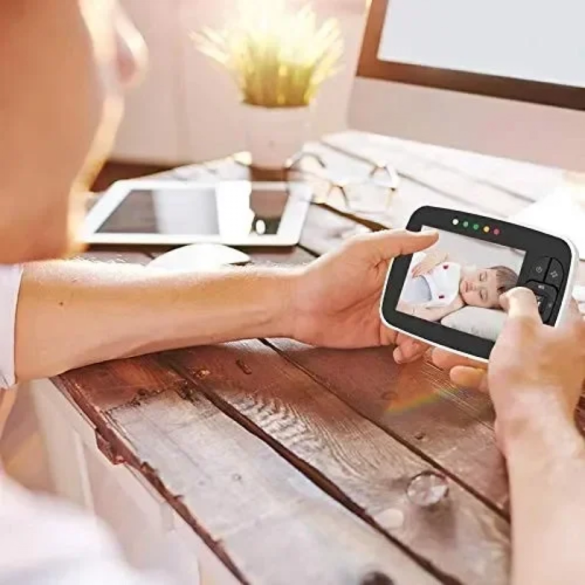 Ασύρματο Baby Monitor 3.5″ Αμφίδρομης Επικοινωνίας με Νυχτερινή Λήψη OEM SM935 – Λευκό