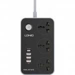 Πολύπριζο με 3 πρίζες και 4 θύρες φόρτισης USB Ldnio SC3412