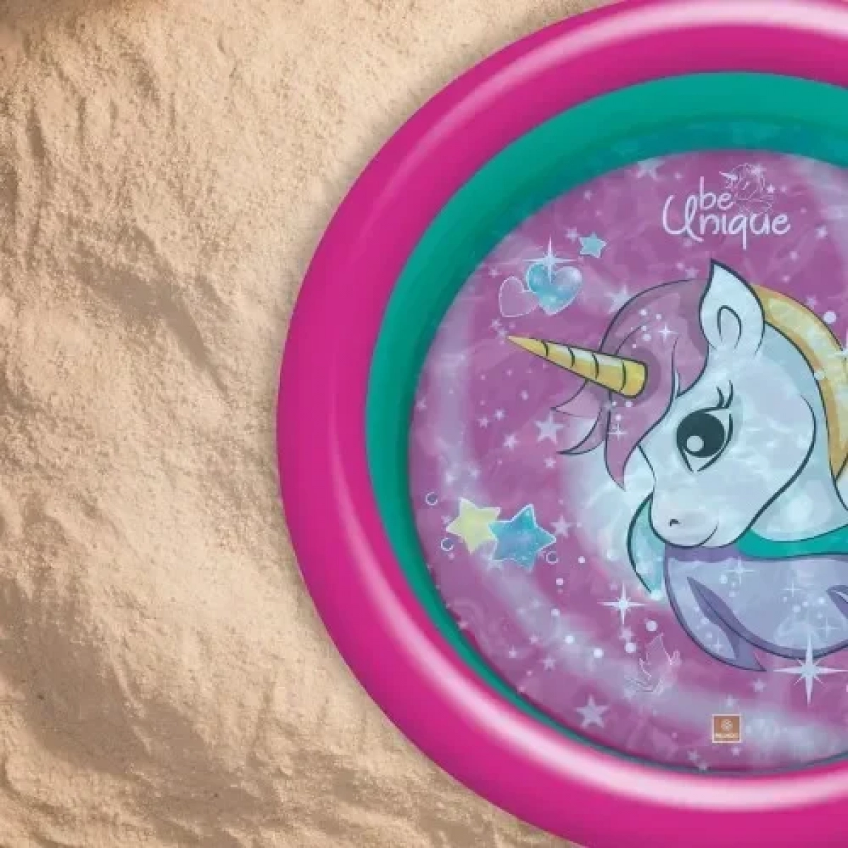 Unicorn Φουσκωτή Πισίνα με 2 Δαχτυλίδια Διαμέτρου 100 cm με Μαλακό Πάτο - Mondo