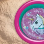 Unicorn Φουσκωτή Πισίνα με 2 Δαχτυλίδια Διαμέτρου 100 cm με Μαλακό Πάτο - Mondo