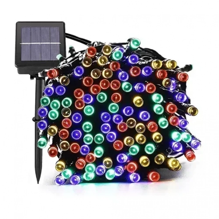 200 Ηλιακά Χριστουγεννιάτικα Λαμπάκια RGB Φωτισμού 21m - Φωτάκια LED Εξωτερικού Χώρου με Φωτοβολταϊκό Πάνελ