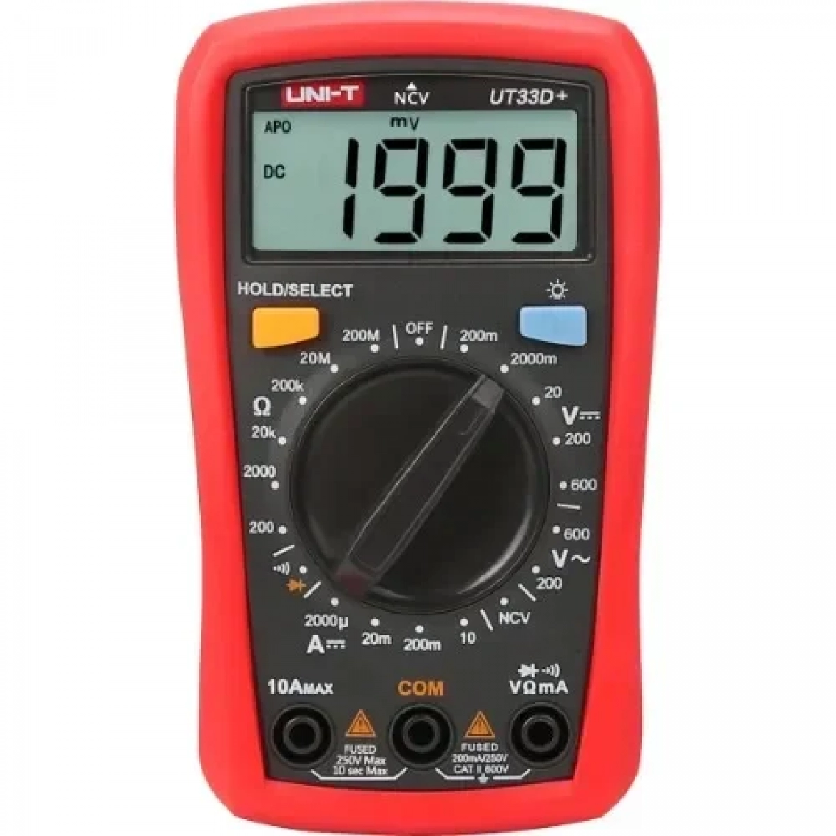 Uni-T UT-33D+ Ψηφιακό Πολύμετρο με Μέτρηση AC / DC / Αντίστασης