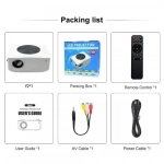 Y2 Mini Projector Τεχνολογίας Προβολής LCD Λάμπας LED 1080p με οθόνη προβολής 200΄΄