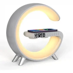 Ηχείο Bluetooth, Ασύρματος Φορτιστής και Φωτιστικό LED RGB σε Γκρι Χρώμα