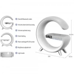Ηχείο Bluetooth, Ασύρματος Φορτιστής και Φωτιστικό LED RGB σε Λευκό Χρώμα