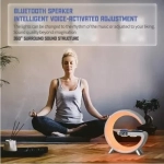 Ηχείο Bluetooth, Ασύρματος Φορτιστής και Φωτιστικό LED RGB σε Λευκό Χρώμα