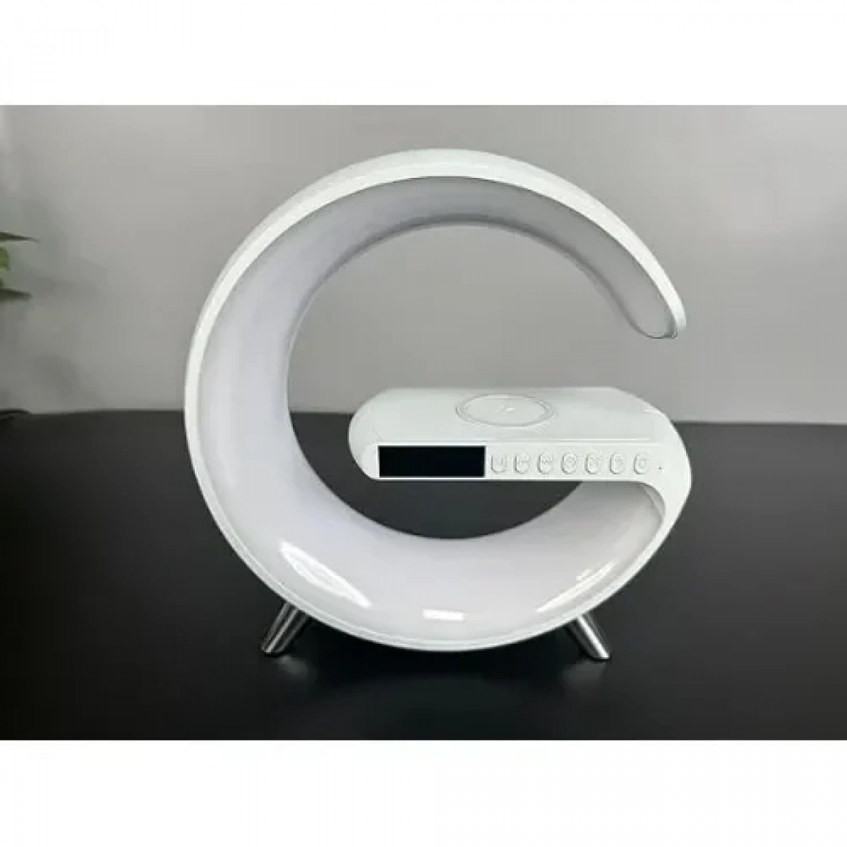 Ηχείο Bluetooth, Ασύρματος Φορτιστής και Φωτιστικό LED RGB σε Λευκό Χρώμα