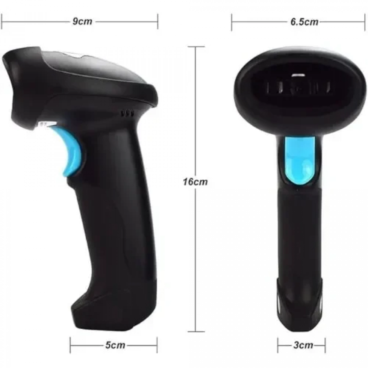 Andowl Scanner Χειρός Ενσύρματο με Δυνατότητα Ανάγνωσης 1D 2D και QR Barcodes Q-SM3B Μαύρο-Μπλε