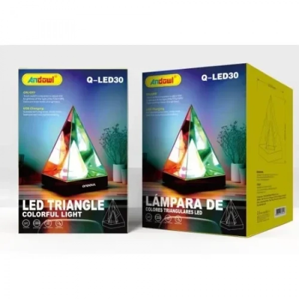 Φωτιστικό νύχτας led πυραμίδας Q-LED30 Andowl -USB power