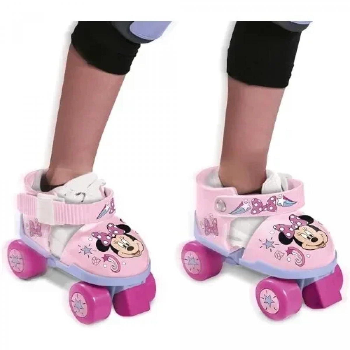 Σετ Roller Skates Ρυθμιζόμενα με Επιγονατίδες και Περιαγκωνίδες σε Πλαστική Τσάντα - Minnie- Mondo Toys
