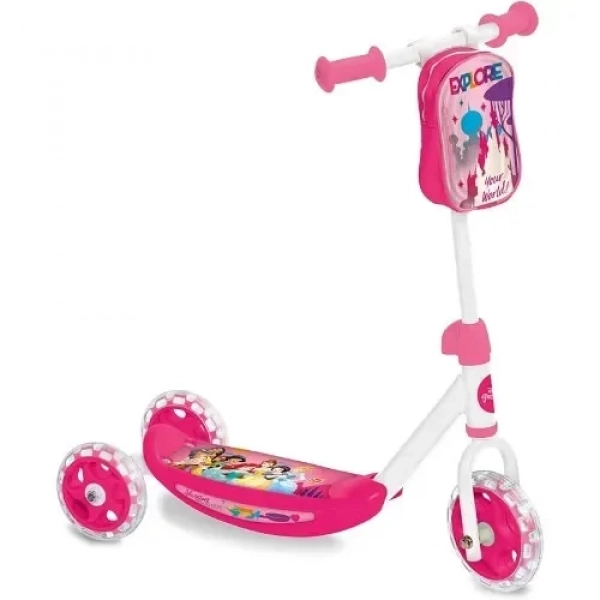 Παιδικό Πατίνι Τρίτροχο My First Scooter με Τσάντα και Ρυθμιζόμενο Τιμόνι Mondo - Princess