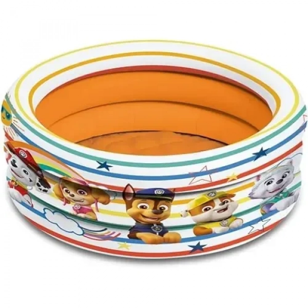 Paw Patrol Φουσκωτή Πισίνα με 3 Δαχτυλίδια Διαμέτρου 60 cm με Μαλακό Πάτο - Mondo