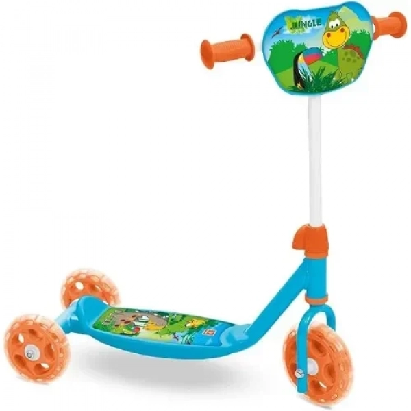 Παιδικό Πατίνι Τρίτροχο My First Scooter με Τσάντα και Ρυθμιζόμενο Τιμόνι Mondo - Jungle