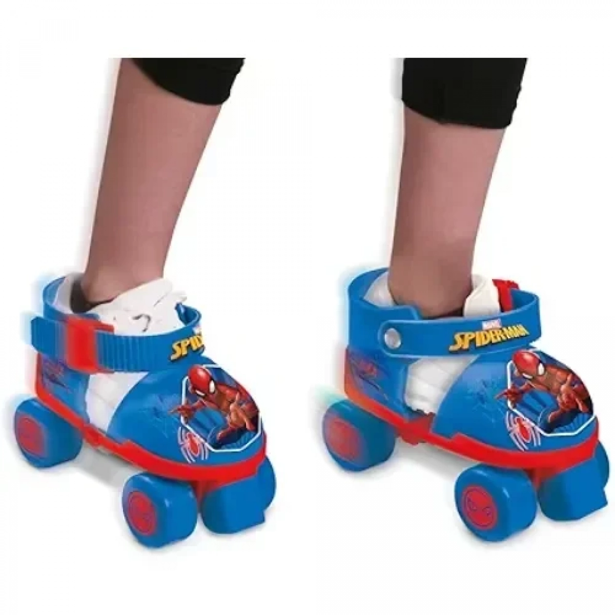 Σετ Roller Skates Ρυθμιζόμενα με Επιγονατίδες και Περιαγκωνίδες σε Πλαστική Τσάντα - Spiderman - Mondo Toys