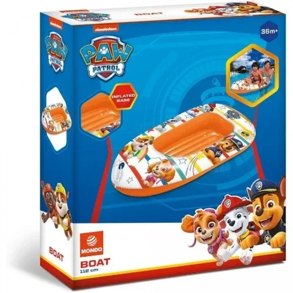 Paw Patrol Φουσκωτή Βάρκα 112 εκ. - Mondo