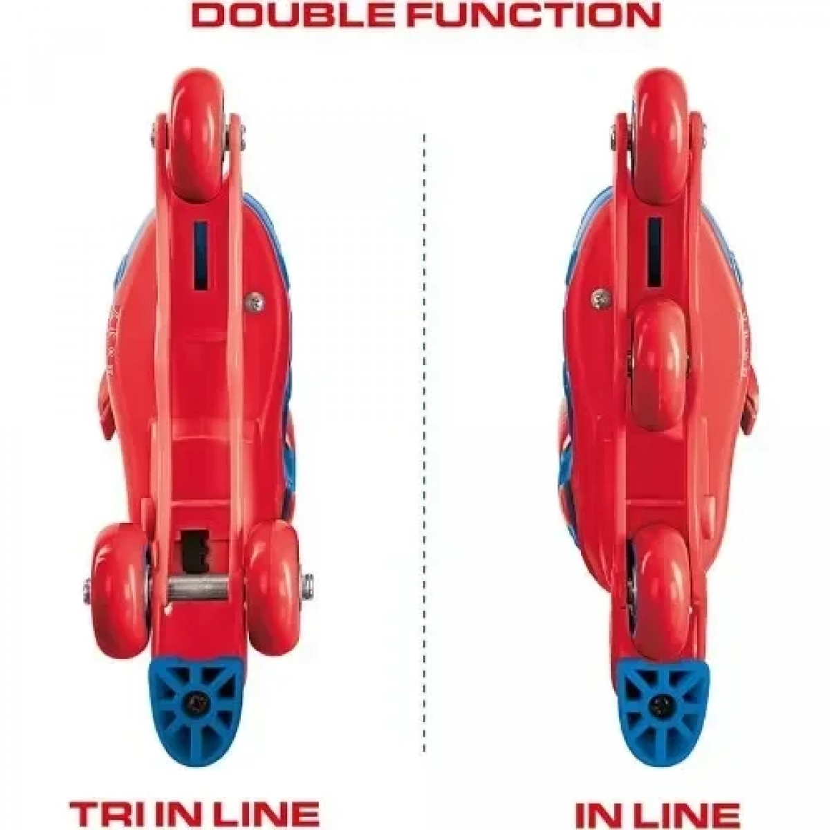 Παιδικά Πατίνια Διπλής Λειτουργίας Tri - In Line Skates Μέγεθος S (29-32) Mondo - Spiderman