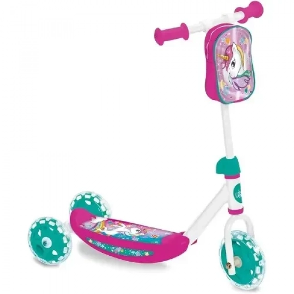 Παιδικό Πατίνι Τρίτροχο My First Scooter με Τσάντα και Ρυθμιζόμενο Τιμόνι Mondo - Unicorn