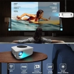 Y2 Mini Projector Τεχνολογίας Προβολής LCD Λάμπας LED 1080p με οθόνη προβολής 200΄΄