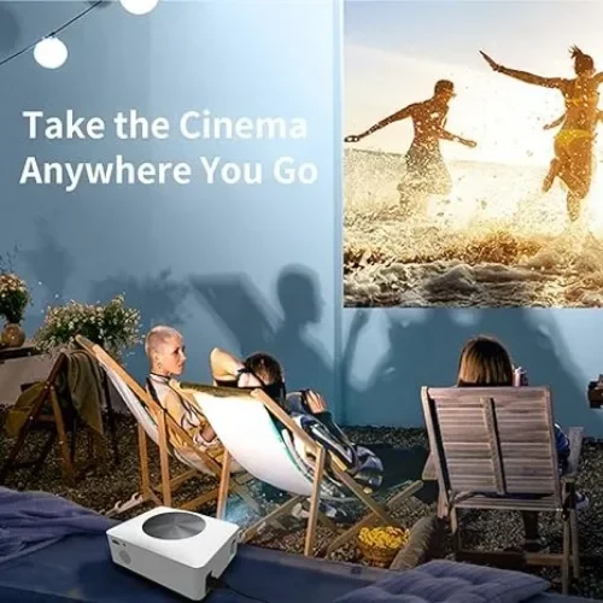 Y2 Mini Projector Τεχνολογίας Προβολής LCD Λάμπας LED 1080p με οθόνη προβολής 200΄΄