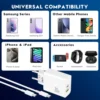 Φορτιστής ταχείας φόρτισης με 1 θύρα USB και καλώδιο Type-C To Type-C 30W Andowl Q-PD7