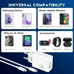 Φορτιστής ταχείας φόρτισης με 1 θύρα USB και καλώδιο Type-C To Type-C 30W Andowl Q-PD7
