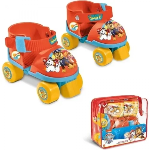 Σετ Roller Skates Ρυθμιζόμενα με Επιγονατίδες και Περιαγκωνίδες σε Πλαστική Τσάντα - Paw Patrol - Mondo Toys