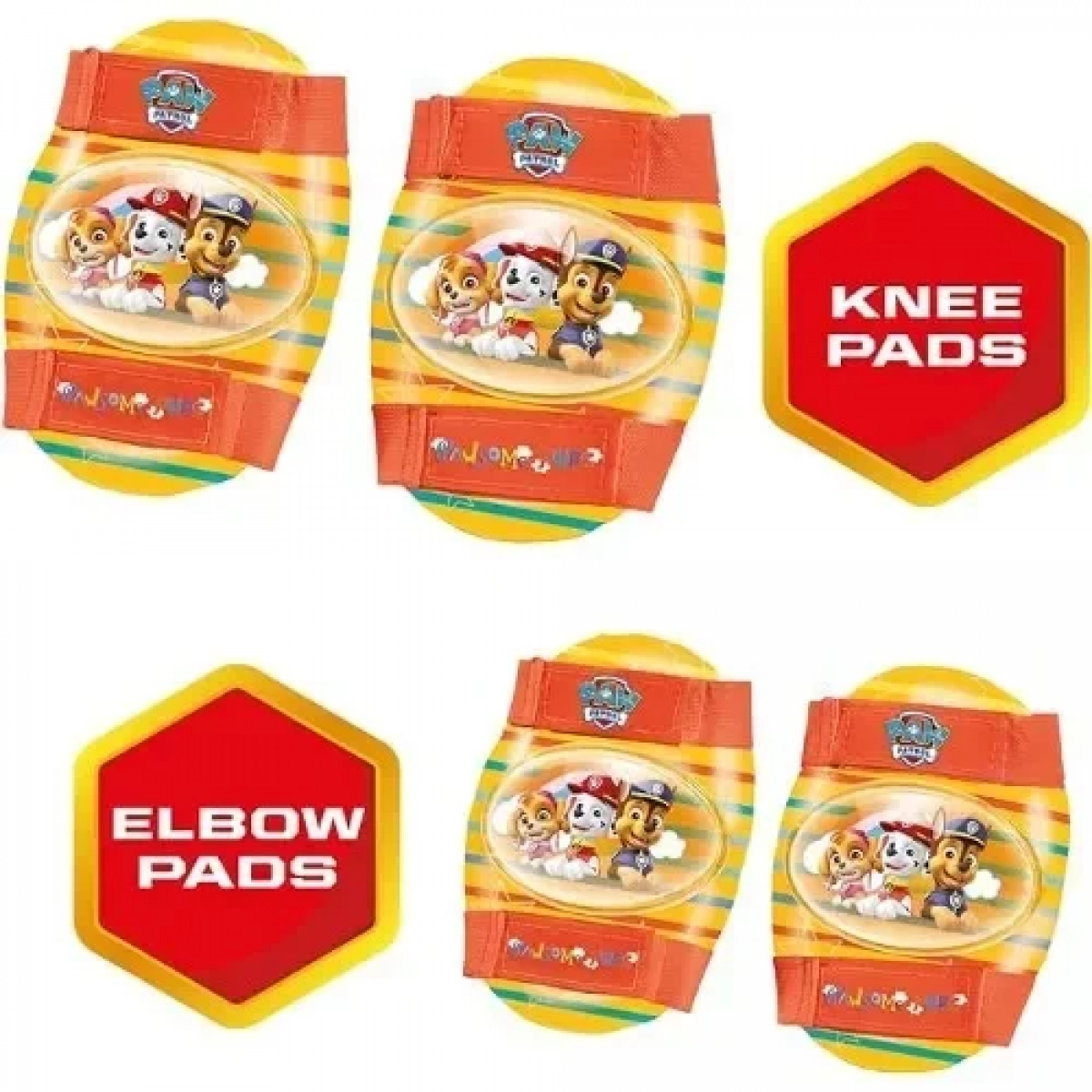 Σετ Roller Skates Ρυθμιζόμενα με Επιγονατίδες και Περιαγκωνίδες σε Πλαστική Τσάντα - Paw Patrol - Mondo Toys