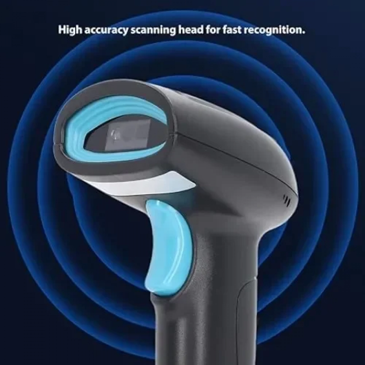 Andowl Scanner Χειρός Ασύρματο με Δυνατότητα Ανάγνωσης 1D 2D και QR Barcodes Q-SM55B Μαύρο-Μπλε