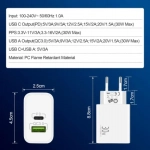 Φορτιστής ταχείας φόρτισης με 1 θύρα USB και καλώδιο Type-C To Type-C 30W Andowl Q-PD7
