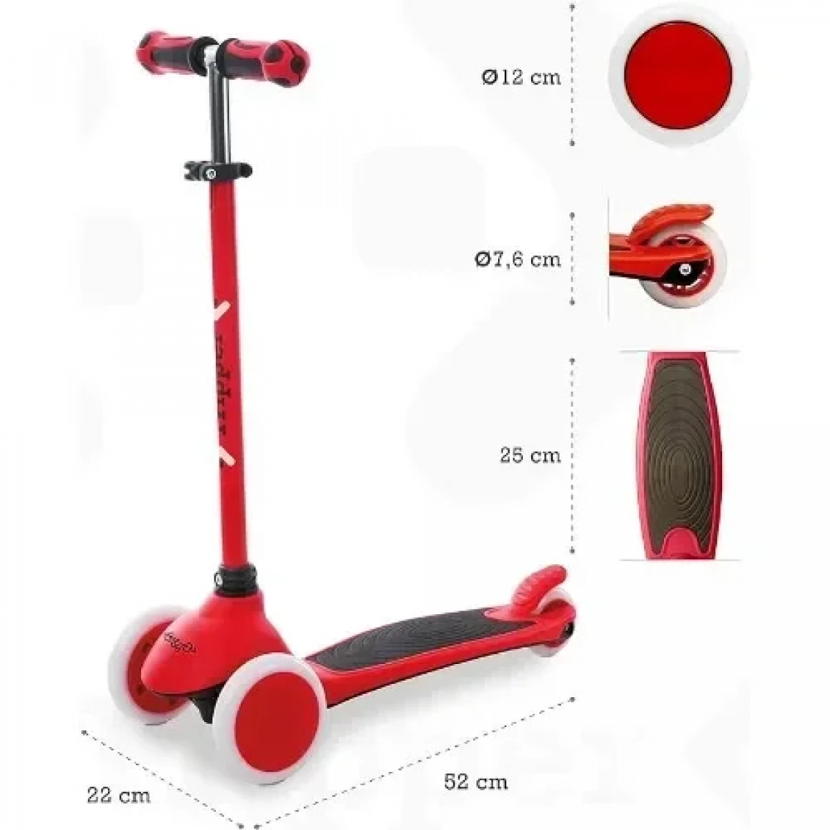 Παιδικό Πατίνι Tripper On&gO Τρίτροχο για Ηλικία 3+ Κόκκινο Mondo 28569