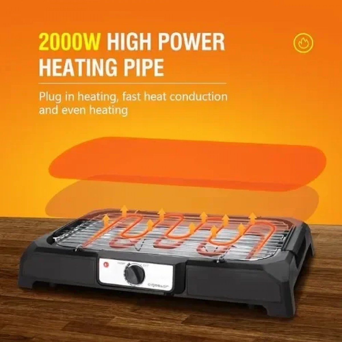 Επιτραπέζια Ψησταριά Aigostar Lava 31LDQ BBQ, 2000 W με νερό