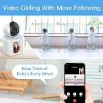 Ασύρματη Κάμερα 1080p 4K Wi-Fi Υπέρυθρη νυχτερινή όραση Αμφίδρομη Επικοινωνία Andowl Q-K9
