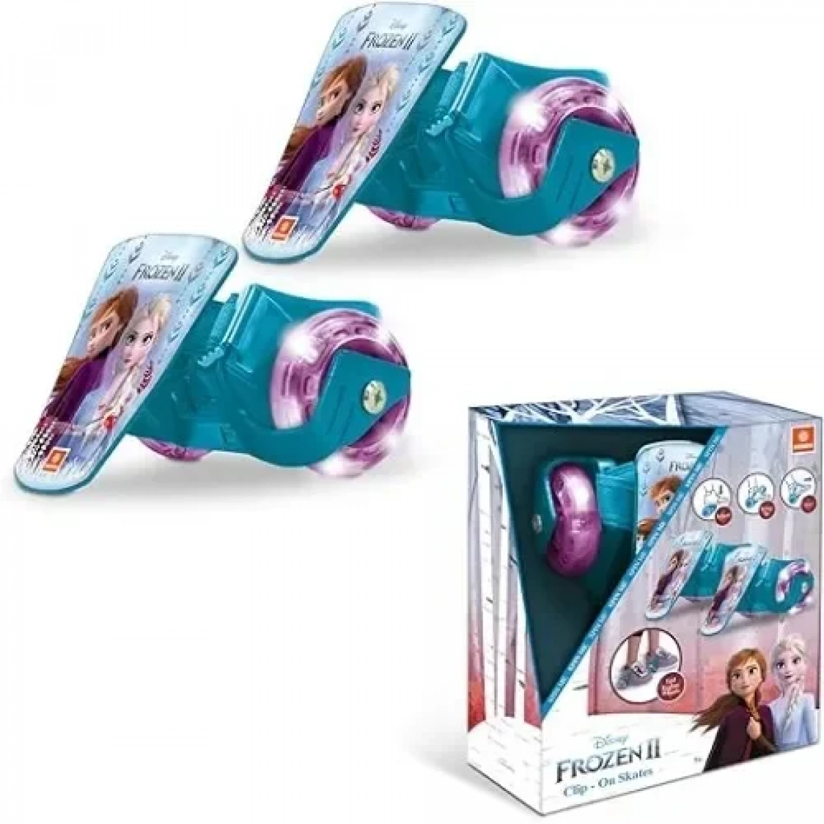 Clip-On Skates Ρόδες LED με κλιπ για Παπούτσια 28623 Mondo - Frozen