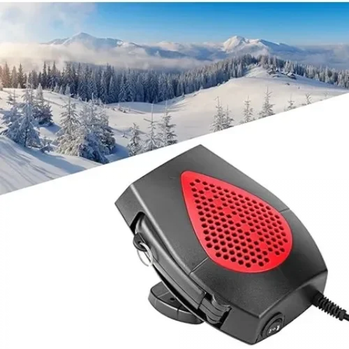 Αερόθερμο αναπτήρα αυτοκινήτου 150W 12V XF-D5001 μαύρο-κόκκινο