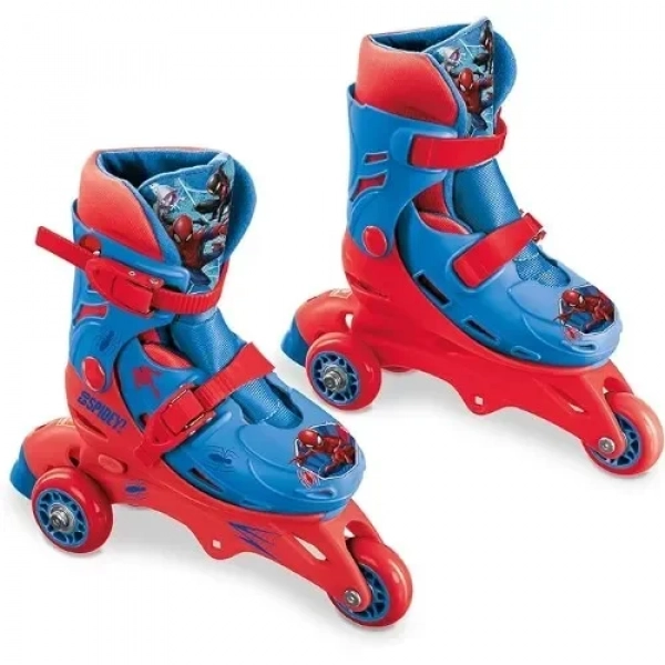 Παιδικά Πατίνια Διπλής Λειτουργίας Tri - In Line Skates Μέγεθος S (29-32) Mondo - Spiderman
