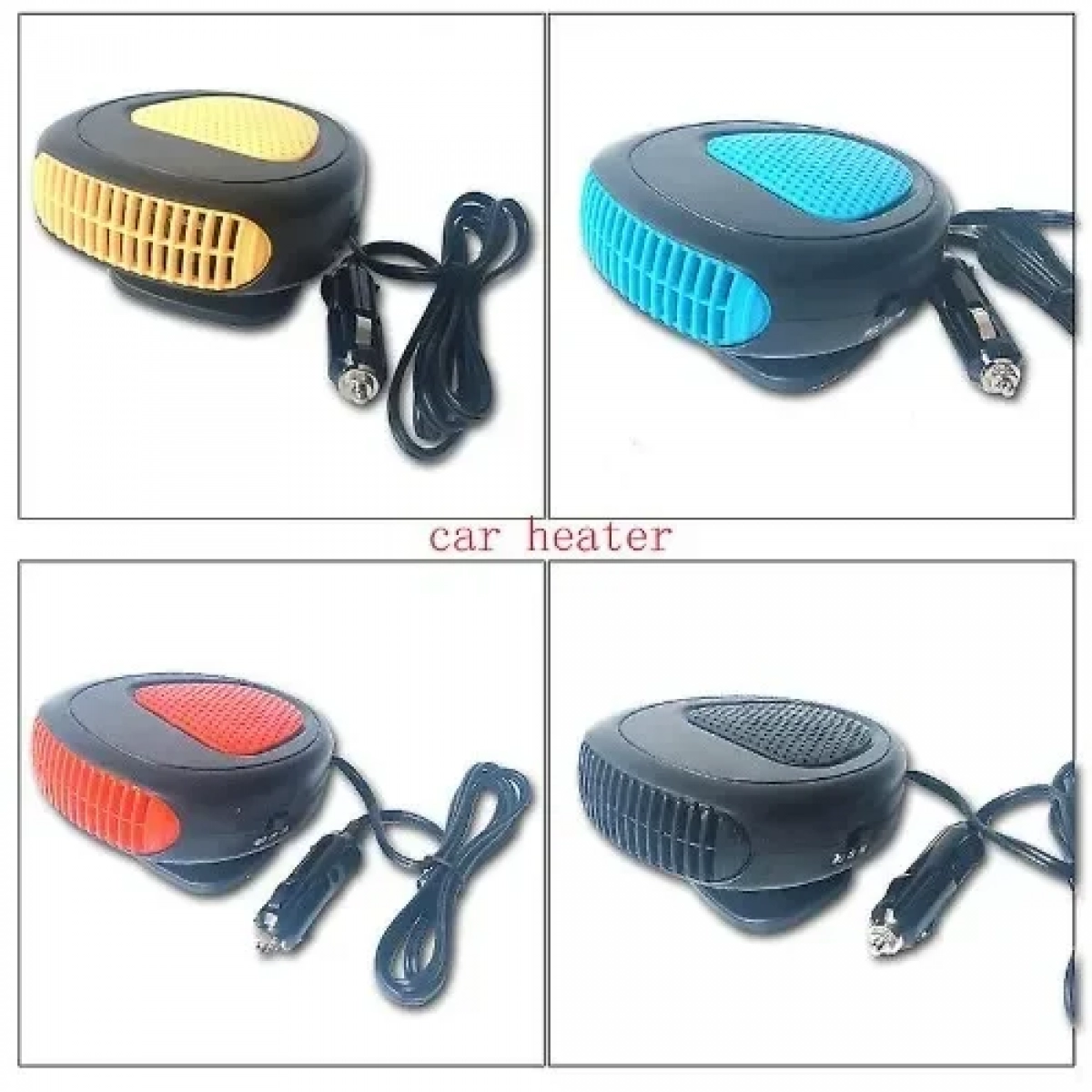 Φορητό αερόθερμο αυτοκινήτου 12V 150W μαύρο - κίτρινο