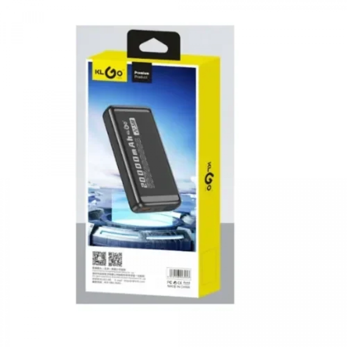 KLGO KP-34 Power Bank Φορητός Φορτιστής 20000mah Μαύρο