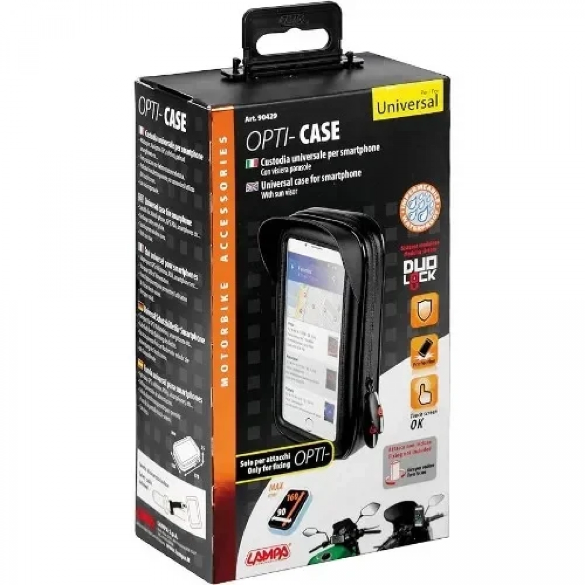 Θήκη Τηλεφώνου Universal Μοτοσικλέτας Opti Case 160X90mm Opti Line (Χωρίς Μπράτσο)