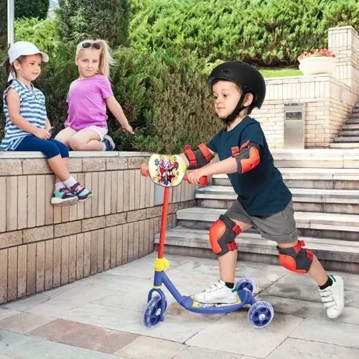 Παιδικό Πατίνι Τρίτροχο My First Scooter με Τσάντα και Ρυθμιζόμενο Τιμόνι Mondo - Spidey