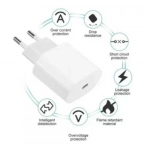 Φορτιστής ταχείας φόρτισης με 1 θύρα USB και καλώδιο Type-C To Type-C 30W Andowl Q-PD7
