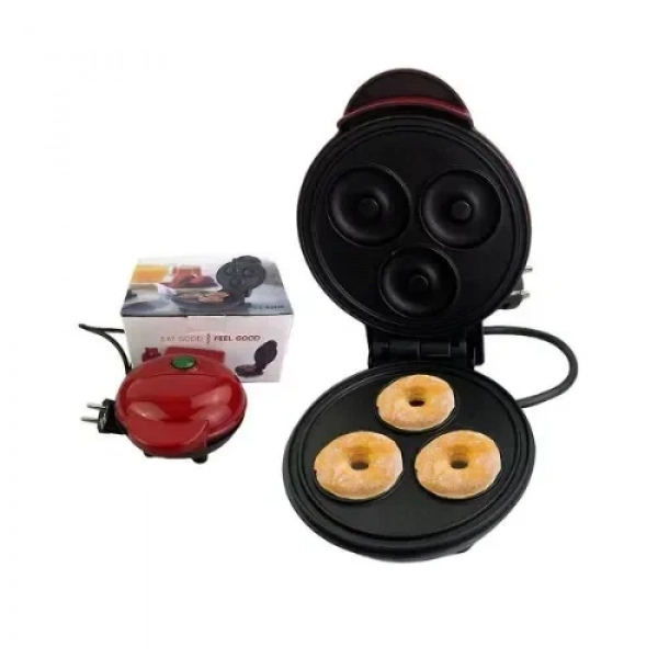 Μίνι Συσκευή για 3 Donuts 350W Κόκκινη