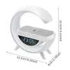 Ηχείο Bluetooth RGB με Οθόνη LED+Ρολόι+Ασύρματη Φόρτιση+Ξυπνητήρι+Ράδιο (LED, AUX, USB, FM, microSD) BT-3401 OEM Λευκό
