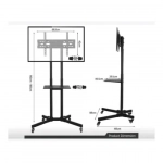 Βάση Τηλεόρασης Δαπέδου έως 65″ και 50kg