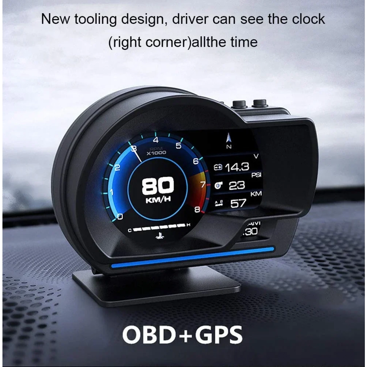 Οθόνη OBD2 Smart Car HUD Gauge ψηφιακή P6 AL