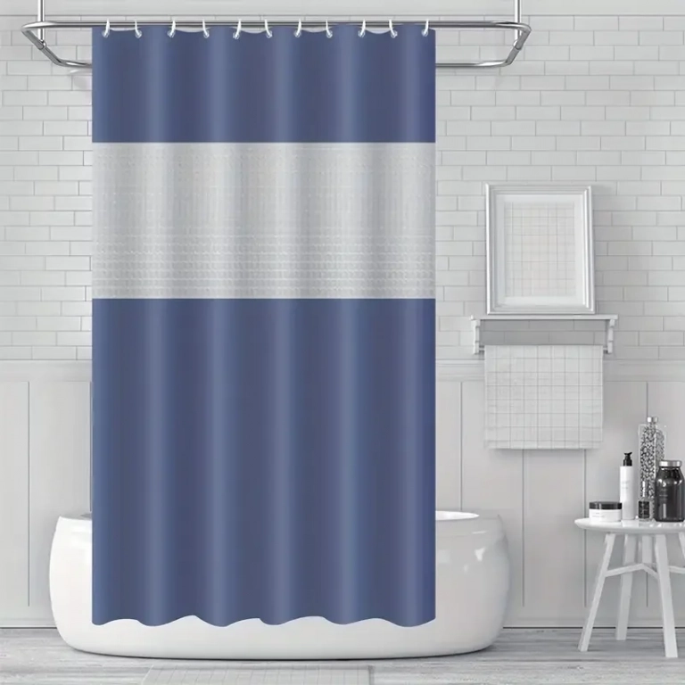 Κουρτίνα Πλαστική Αδιάβροχη Μπάνιου 180x180 cm 1 τμχ Μπλε
