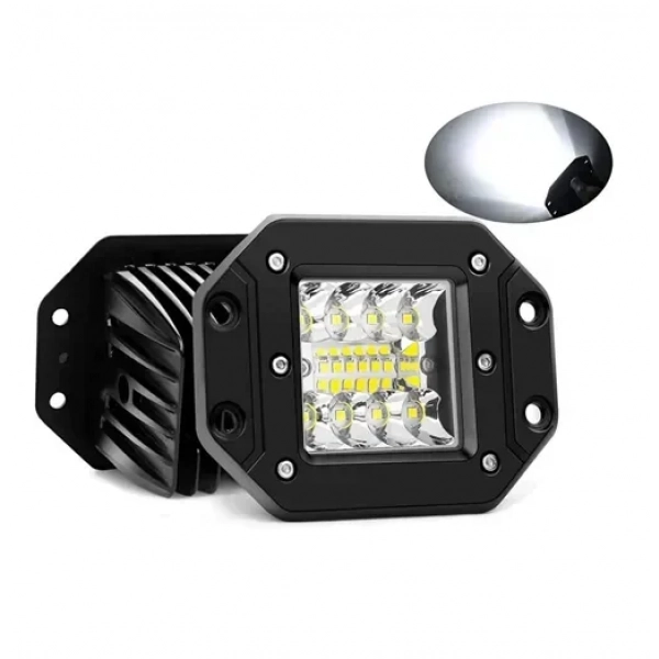 Αδιάβροχο χωνευτό προβολάκι 12V – 24V με 2 λειτουργίες 12cm 36W 2880LM 12 SMD IP68 6000K