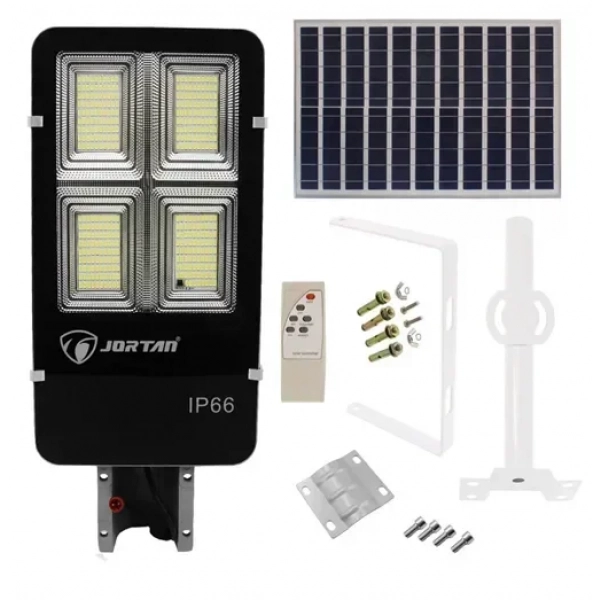 Αδιάβροχο ηλιακό φωτιστικό δρόμου LED 300W 28800LM με βάση στήριξης & τηλεχειριστήριο Jortan JT-YS-300W