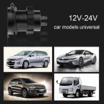 Αδιάβροχος φορτιστής – βολτόμετρο 12/24V με LED φωτισμό πράσινο και διακόπτη ON/OFF HW-0133 μαύρος